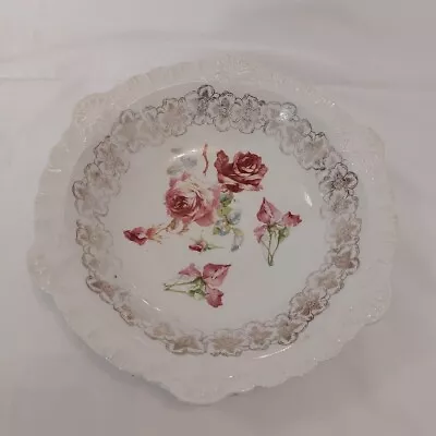 Buy Vintage Sevres Pink Roses Serving Dish 25cm • 20£