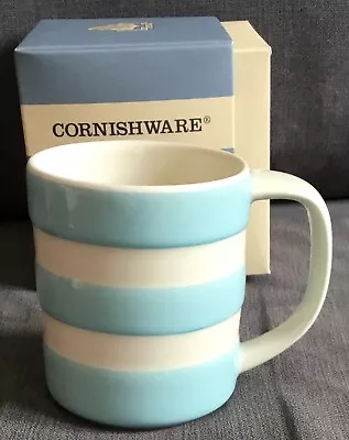 Buy Cornishware Blue Hooped TG GREEN Mug. Brand New, Unused And Still In Box • 15.99£