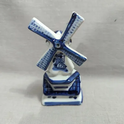 Buy Vintage Retro China Dutch Holland Netherland Delft Ornamental Windmill 4  Blue • 13.98£