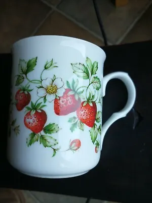 Buy Sadler Strawberry Pattern White Coffee Mug Fine Bone China Vintage British VGC • 8.99£