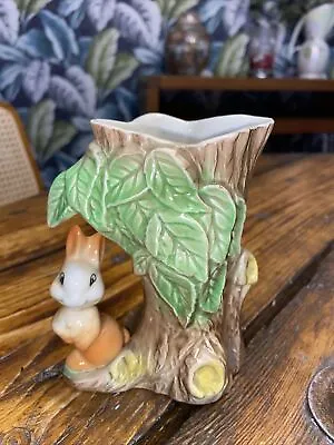 Buy Vintage~Eastgate Pottery~Rabbit & Tree Stump Vase • 5£