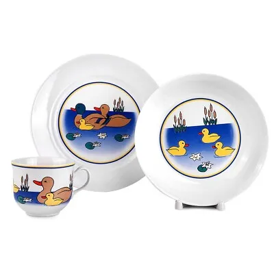 Buy DUCKS Kids Dinnerware Set Dishes Children THUN CZECH Porcelain 3pc For 1 Pers • 37.84£