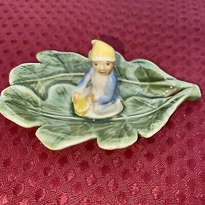 Buy Vintage Wade Leprechaun Elf Pixie On A Leaf Shamrock Irish Pottery • 5.99£