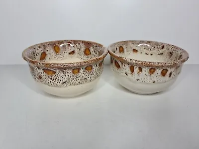 Buy Fosters Pottery Redruth Cornwall Honeycomb 2 X Small Bowls 4 Inches • 9.99£