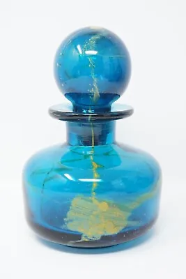 Buy Vintage Mdina Art Glass Squat Vase Decanter With Ball Stopper 4.5  • 23.72£