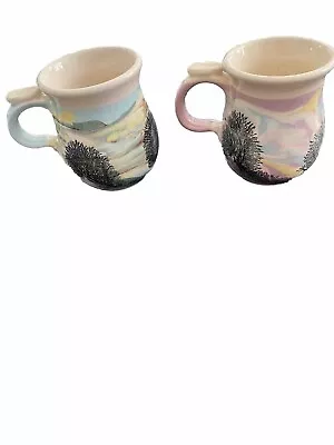 Buy Boscastle Pottery, Cornwall Mochaware By Roger Irving Little, Set Of 2 Mugs, • 15.90£