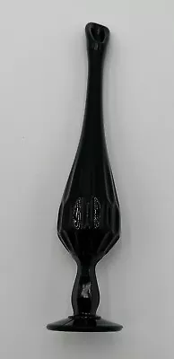 Buy Vintage Fenton Black Amethyst Glass Swung Vase Honeycomb Thumb Print 13  • 31.18£