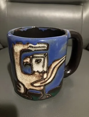 Buy Design By MARA Mexico Eagle Mountains Blue Coffee Mug Pottery 4.5” Stoneware • 17.94£