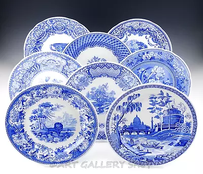Buy Spode England 10.5  BLUE ROOM COLLECTION DINNER OR DECORATIVE PLATES Set Of 8 • 124.50£