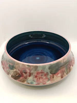 Buy Vintage Retro Jersey Pottery Large Fruit Bowl / Serving Dish 8  Wide Pink Blue • 20£
