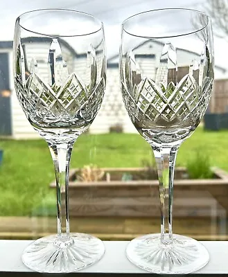 Buy Two Edinburgh Crystal Montrose Large Wine/water Goblets/glasses 8 1/4  • 75£