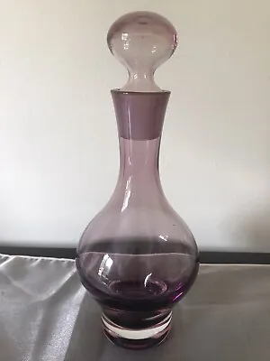 Buy Vintage Pink Cranberry Coloured Decanter With Stopper • 18.95£
