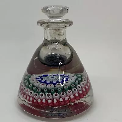 Buy Antique 19 Century MILLEFIORI Glass PAPERWEIGHT INKWELL Rough Pontil Mark • 249.99£