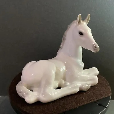 Buy Vintage USSR Soviet Pottery Lomonosov White Horse Figurine • 18£