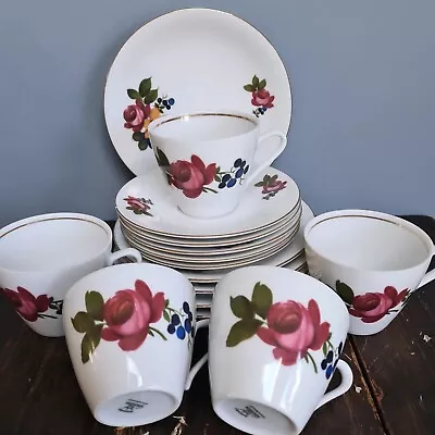 Buy Vintage Bavaria Creidlitz Coffee Tea Set 15 Piece Floral Roses Pattern • 24£