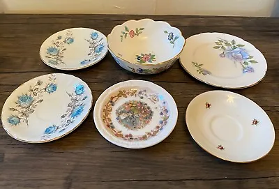 Buy Aynsley Brambly Hedge Bone China 6pcs Floral Painted Afternoon Tea Saucers Bowl • 13.99£