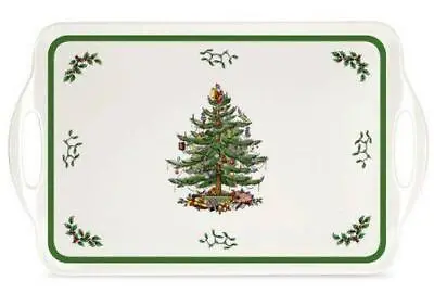Buy Spode Christmas Tree Melamine Large Serving Tray With Handles • 14.85£
