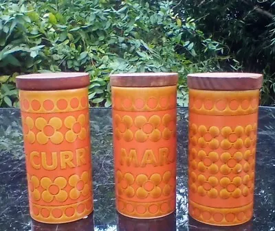 Buy Hornsea Spice Jars In Saffron Pattern.x3 • 9.99£