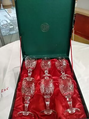 Buy 6 Lead Crystal Wine Glasses Cheltenham Design Thos. Webb • 25£