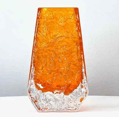 Buy Vintage Retro Whitefriars Tangerine Glass Coffin Vase Geoffrey Baxter 9686 • 89.95£
