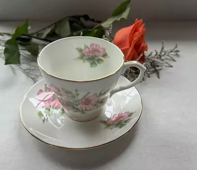 Buy VINTAGE DUCHESS TEA CUP AND SAUCER - BONE CHINA - ENGLAND - Pastel Pink Old Rose • 13.26£