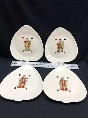Buy AMERICAN LIMOGES CHINA CO PLATES (4)- CASINO Kings Queens Rare Vintage • 26.88£