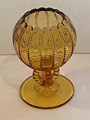 Buy Wright Glass Amber Glass Rose Bowl Vase • 15.37£