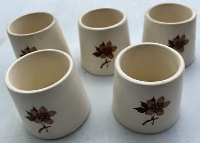 Buy 4 Hand Made Egg Cups (plus 1 Foc) By Purbeck Gifts Poole Pottery (closed Down) • 10£