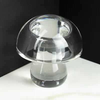 Buy Wedgwood Art Glass Clear Glass Mushroom Paperweight 2  High Charming Handmade • 71.15£