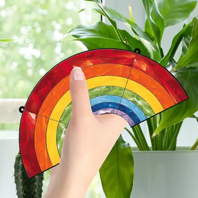 Buy Window Hanging Decor Rainbow Suncatcher Acrylic Ordenment Pendant Glass • 10.25£