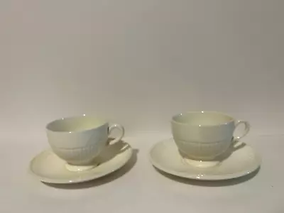 Buy Wedgewood China EDME Footed Cups With Saucers 2 Sets Green Mark England • 16.12£