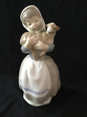Buy Vintage NAO Figurine Girl With Lamb • 10£