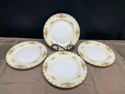 Buy Royal Embassy  LINCOLN  Porcelain Gold Gild ~ Set Of 4~ Salad Plates ~ 7 3/4  • 19.20£
