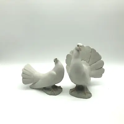 Buy Lladro Figurine COUPLE OF DOVES Fan Tail Matte Retired Mint Condition Rare • 102.22£