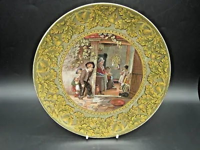 Buy 19th C. Staffordshire Prattware Plate 'The Truant' By Thomas Webster . C. 1855 • 27£