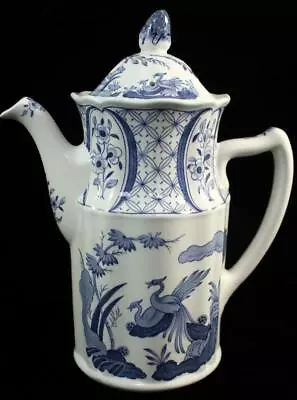 Buy Furnivals OLD CHELSEA BLUE (BLUE BIRDS, FLOWERS) Coffee Pot GREAT CONDITION • 104.58£