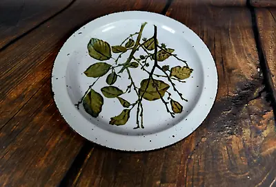 Buy Vintage 1970 Stonehenge Midwinter Green Leaves Round Plate • 15.65£