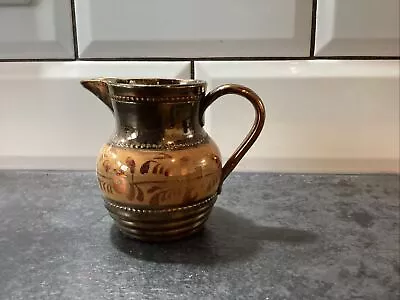 Buy Antique Bronze And Coffee Colour Lustre Ware Jug 9.5 Cmtall By Allertons Longton • 8£