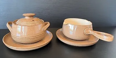 Buy Denby Pampas Ribbed Set Of Gravy Boat And Tureen • 14.99£