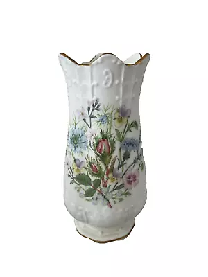 Buy Small Aynsley Wild Tudor Bouquet Vase - Fine Bone China & Fluted -  FREE POSTAGE • 12.95£