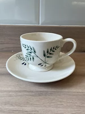 Buy Emma Bridgewater Vetch / Olive Pattern Large Cup And Saucer - Crazed - RARE • 9.99£