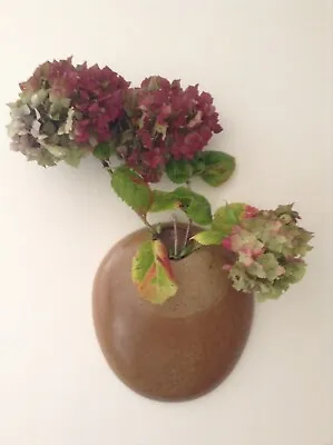 Buy Quirky Fait Main St-Jean-de-Monts Hand Made Pottery Wall Pocket Vase Flat Pebble • 24.99£