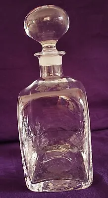 Buy Vintage Dartington Crystal Ripple Square Spirit Decanter By Frank Thrower FT85 • 28£
