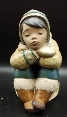 Buy Lladro Figurine Gres Pensive Eskimo  2159 Retired VGC 18cm • 115£