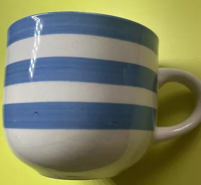 Buy Blue & White Cornishware Style Striped Mug/Trade Winds/ Hand Painted. • 9£