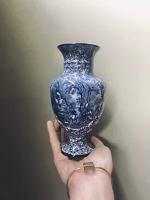 Buy Fenton Ware Antique Vase Walpole Blue And White Ceramic • 23.95£