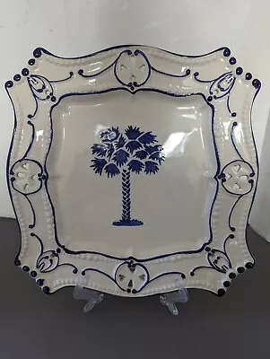 Buy Neuwirth Blue White Tree Plate Hand Painted Stamped Made In Portugal • 19.06£