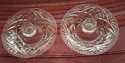 Buy Pair Vintage Clear Cut Crystal Glass • 4£