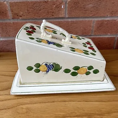 Buy Adams Royal Ivory Titian Ware Large  Cheese Dish Hand Painted Fruit Pattern • 13.49£