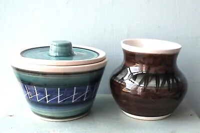 Buy Vintage Welsh Studio Art Pottery Vase Pot 1960s Llanfair Ym Muallt Builth Wells • 14.99£
